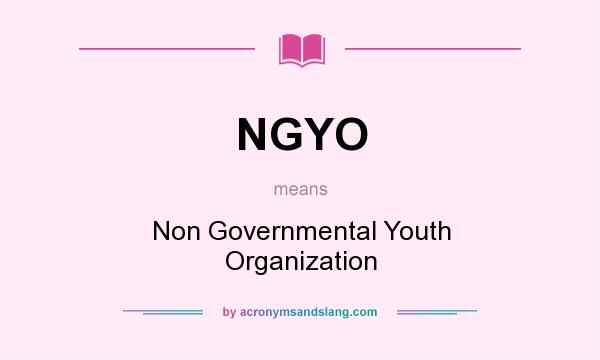 What does NGYO mean? It stands for Non Governmental Youth Organization