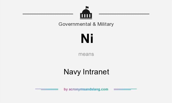 What does Ni mean? It stands for Navy Intranet