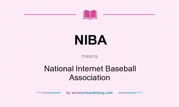What does NIBA mean? It stands for National Internet Baseball Association