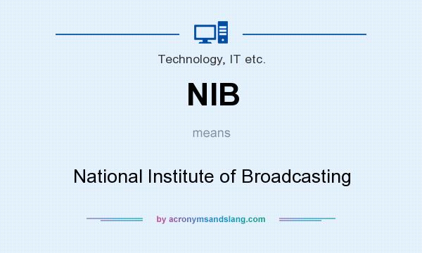 What does NIB mean? It stands for National Institute of Broadcasting