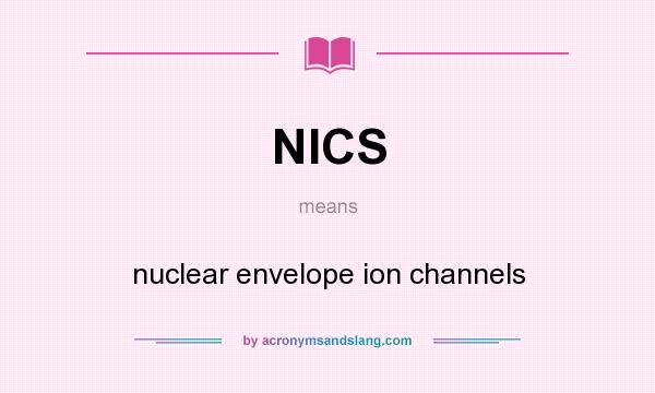 What does NICS mean? It stands for nuclear envelope ion channels