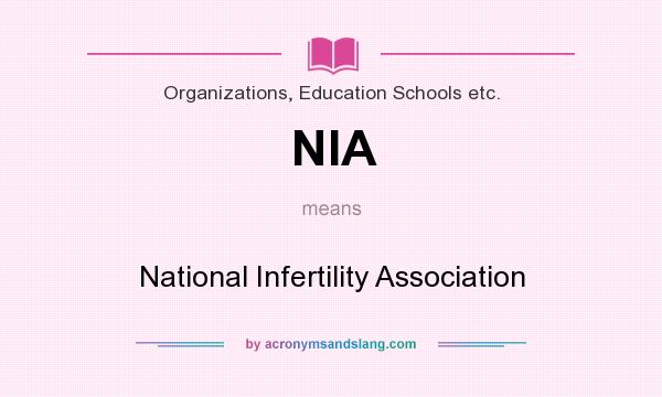 What does NIA mean? It stands for National Infertility Association