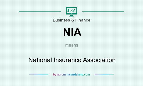 What does NIA mean? It stands for National Insurance Association