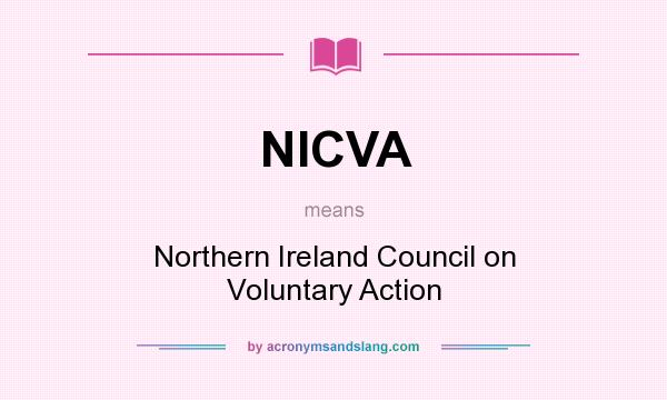 What does NICVA mean? It stands for Northern Ireland Council on Voluntary Action