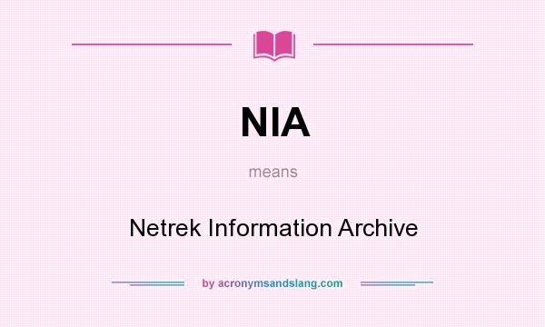 What does NIA mean? It stands for Netrek Information Archive