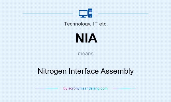 What does NIA mean? It stands for Nitrogen Interface Assembly