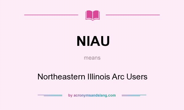 What does NIAU mean? It stands for Northeastern Illinois Arc Users