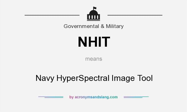 What does NHIT mean? It stands for Navy HyperSpectral Image Tool