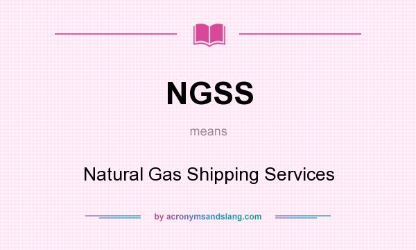 What does NGSS mean? It stands for Natural Gas Shipping Services