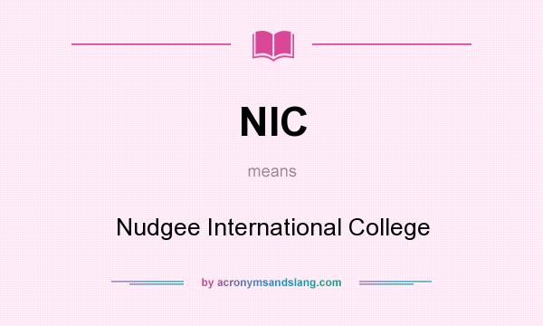 What does NIC mean? It stands for Nudgee International College