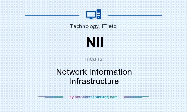 What does NII mean? It stands for Network Information Infrastructure