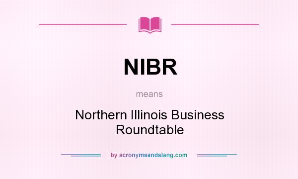 What does NIBR mean? It stands for Northern Illinois Business Roundtable