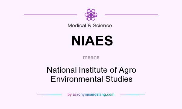 What does NIAES mean? It stands for National Institute of Agro Environmental Studies
