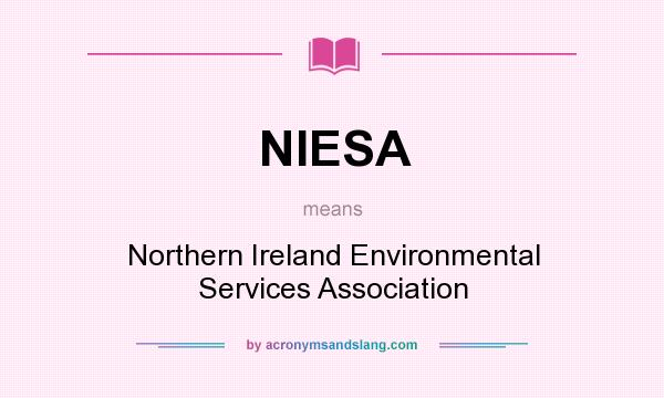 What does NIESA mean? It stands for Northern Ireland Environmental Services Association