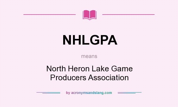 What does NHLGPA mean? It stands for North Heron Lake Game Producers Association