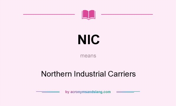 What does NIC mean? It stands for Northern Industrial Carriers