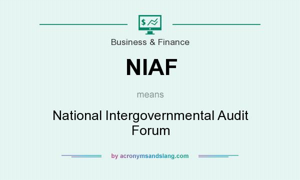 What does NIAF mean? It stands for National Intergovernmental Audit Forum