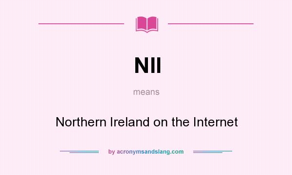 What does NII mean? It stands for Northern Ireland on the Internet