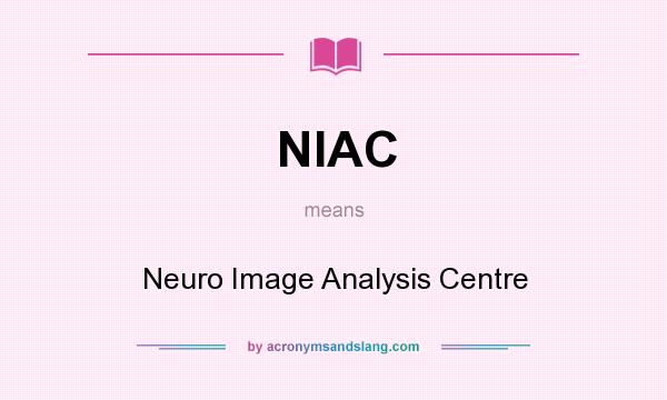 What does NIAC mean? It stands for Neuro Image Analysis Centre