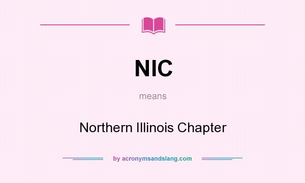 What does NIC mean? It stands for Northern Illinois Chapter
