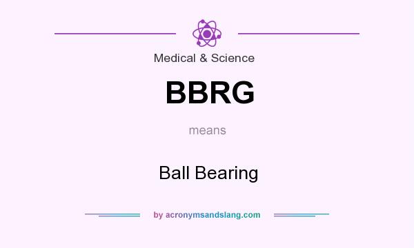 What does BBRG mean? It stands for Ball Bearing
