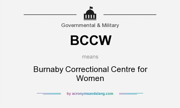 What does BCCW mean? It stands for Burnaby Correctional Centre for Women