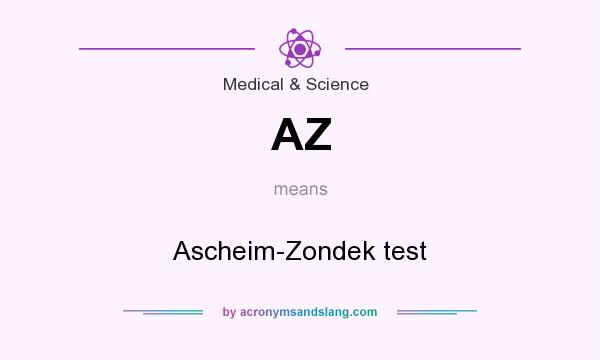 What does AZ mean? It stands for Ascheim-Zondek test
