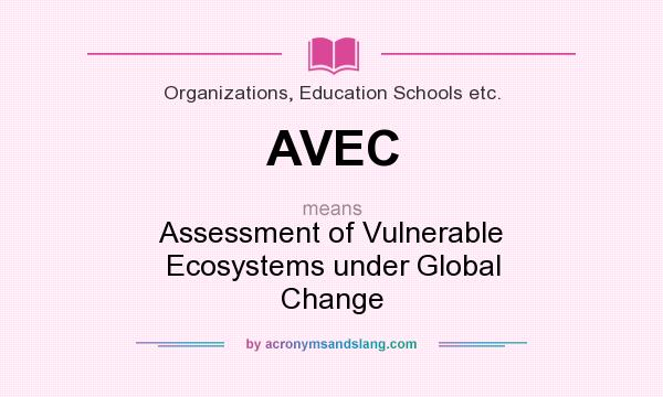 What does AVEC mean? It stands for Assessment of Vulnerable Ecosystems under Global Change