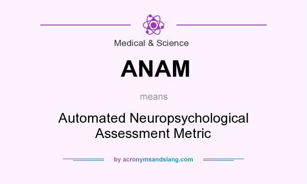 What does ANAM mean? It stands for Automated Neuropsychological Assessment Metric