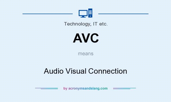 What does AVC mean? It stands for Audio Visual Connection