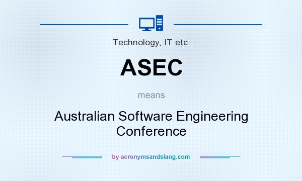 What does ASEC mean? It stands for Australian Software Engineering Conference