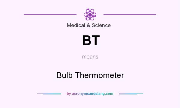 What does BT mean? It stands for Bulb Thermometer