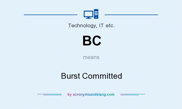 What does BC mean? It stands for Burst Committed