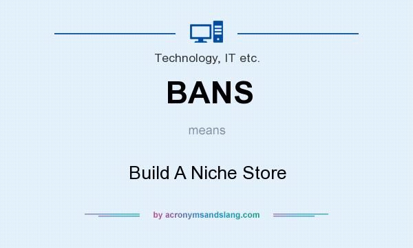What does BANS mean? It stands for Build A Niche Store