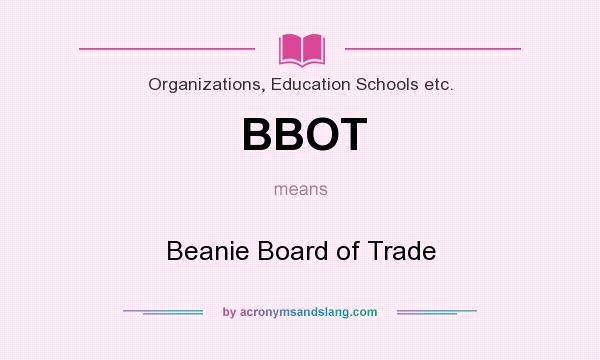 What does BBOT mean? It stands for Beanie Board of Trade