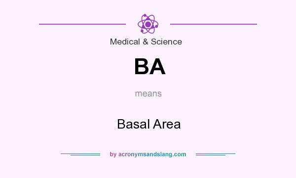 What does BA mean? It stands for Basal Area