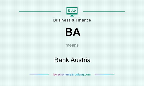 What does BA mean? It stands for Bank Austria