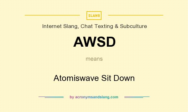 What does AWSD mean? It stands for Atomiswave Sit Down