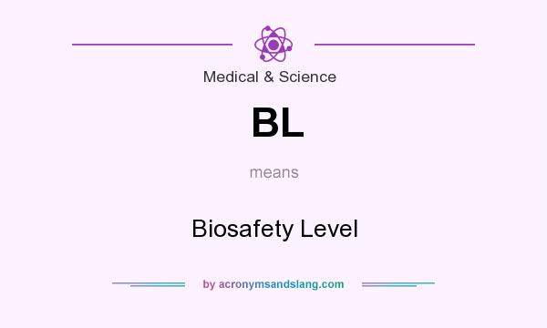 What does BL mean? It stands for Biosafety Level