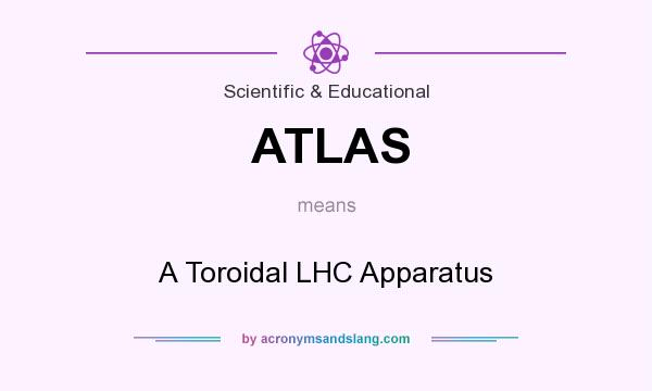 What does ATLAS mean? It stands for A Toroidal LHC Apparatus