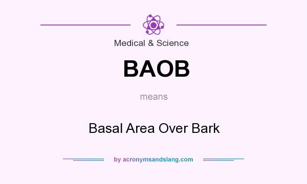 What does BAOB mean? It stands for Basal Area Over Bark