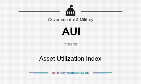 What does AUI mean? It stands for Asset Utilization Index