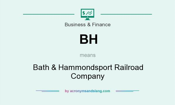 What does BH mean? It stands for Bath & Hammondsport Railroad Company