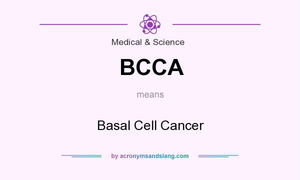 What does BCCA mean? It stands for Basal Cell Cancer