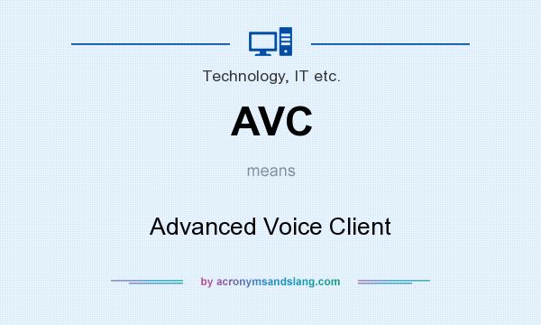 What does AVC mean? It stands for Advanced Voice Client