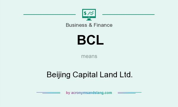 What does BCL mean? It stands for Beijing Capital Land Ltd.
