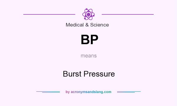 What does BP mean? It stands for Burst Pressure
