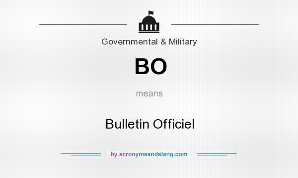 What does BO mean? It stands for Bulletin Officiel