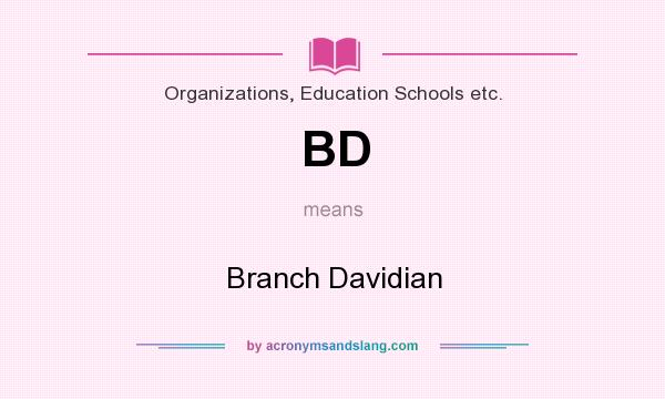 What does BD mean? It stands for Branch Davidian