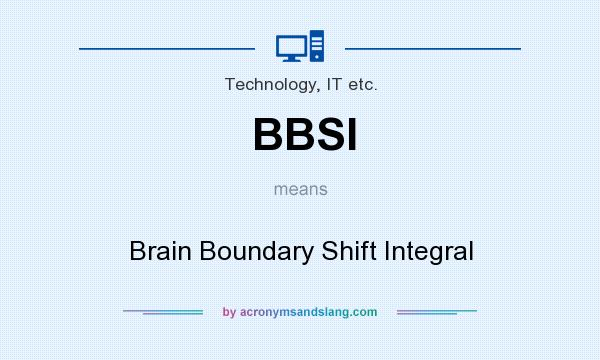 What does BBSI mean? It stands for Brain Boundary Shift Integral